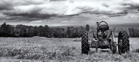 Black and White Tractor
